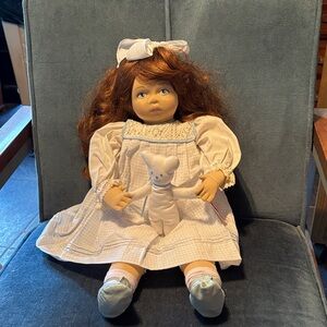 Natasha by Pauline Classic Doll with Red Hair and White Dress